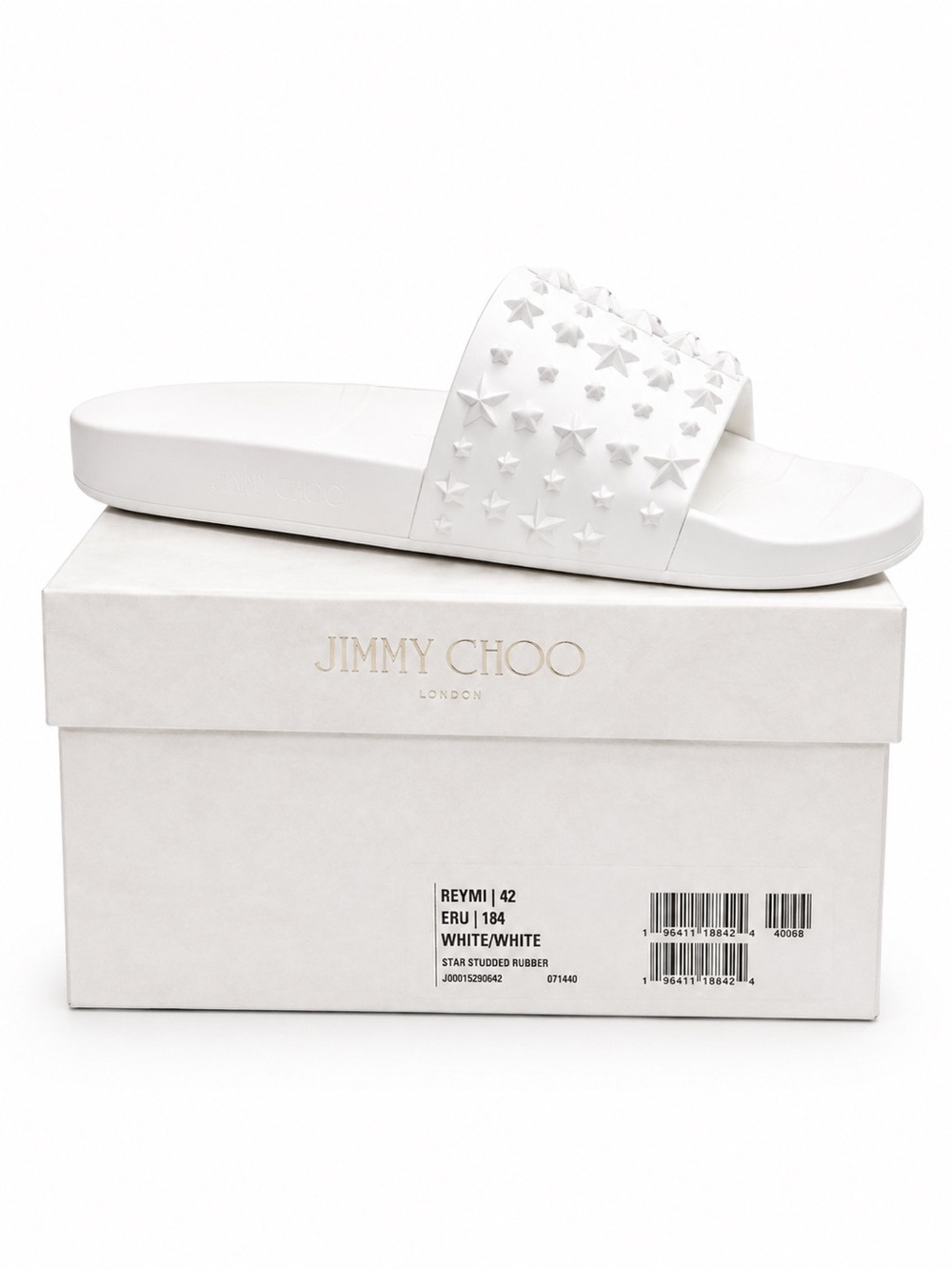 Jimmy Choo‎ White Star-Embellished Slide